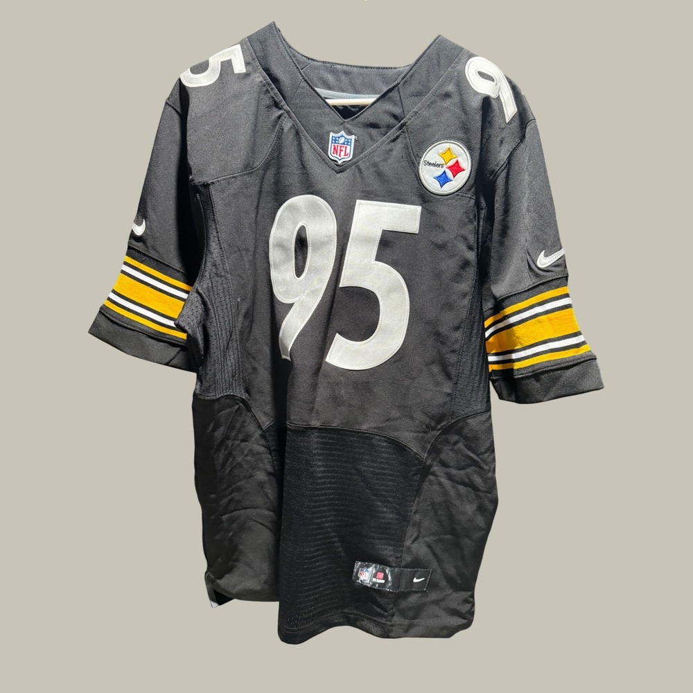 Nike Pittsburgh Steelers Jarvis Jones 95 On Field Jersey Black Mens 48 L